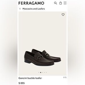 Salvatore Ferragamo Gancini buckle loafer size 10